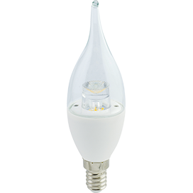 Лампа св/д Ecola свеча прозрачная на ветру E14 7W 2700K 2K126x37 пласт./алюм. C4UW70ELC