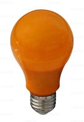 Лампа св/д Ecola ЛОН A60 E27 12W оранжевая.360  110x60 K7CY12ELY