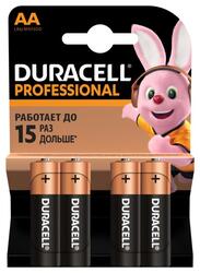 Батарейки DURACELL AA Professional (4шт на карте)