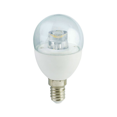 Лампа св/д Ecola шар G45 E14 7W 4К с линзой. 77x45 K4FV70ELC
