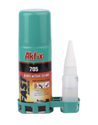 Клей двухкомпонентный универсальный Akfix AK705 (200мл+65г)
