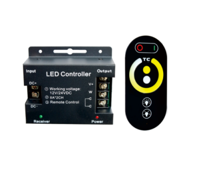 Контроллер сенсорный   Для двухуровневой температуры LED Ленты  (напряжение: 12-24В ток:2*8А)