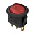 REV Выключатель клавишный круглый 250V 6А (3с) ON-OFF красный  с подсветкой  (RWB-214, SC-214, MIRS-