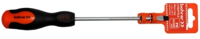 Отвертка Bohrer Мастер SL 4х100 мм (сталь CrV) магнитная, двухкомпонентная ручка (обрезиненная) (240