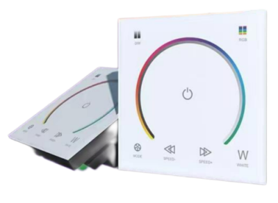 Контроллер для управления для RGB+W ленты  с белой многоцветной сенсорной панелью