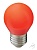 Лампа св/д Ecola шар G45 E27 5W Красный матов. 77x45 K7CR50ELB