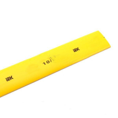 Термоусадка ТТУ, 14/7 мм, (2:1),желтая, длина 1 м, IEK (ИЭК), UDRS -D14-1-K05