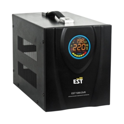 Стабилизатор напряжения EST 5000 DVR + (90-270), переносной, релейный, однофазный, 220 В